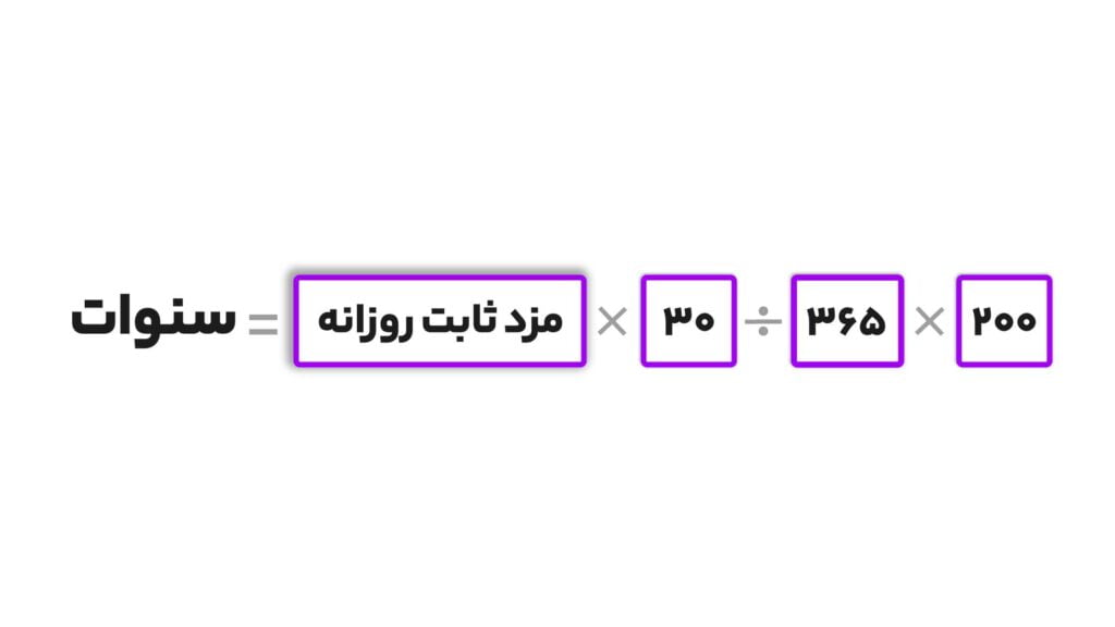 نحوه محاسبه سنوات پایان سال (سنوات 1402 چگونه محاسبه میشود؟) 3 محاسبه سنوات روزانه