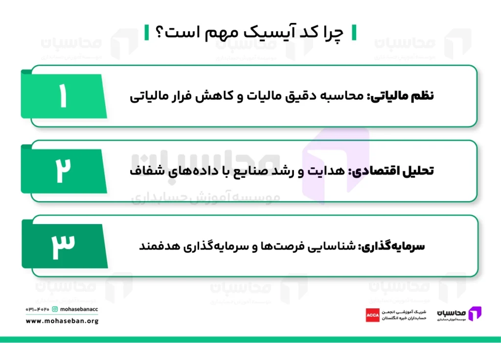 چرا کد آیسیک مهم است؟