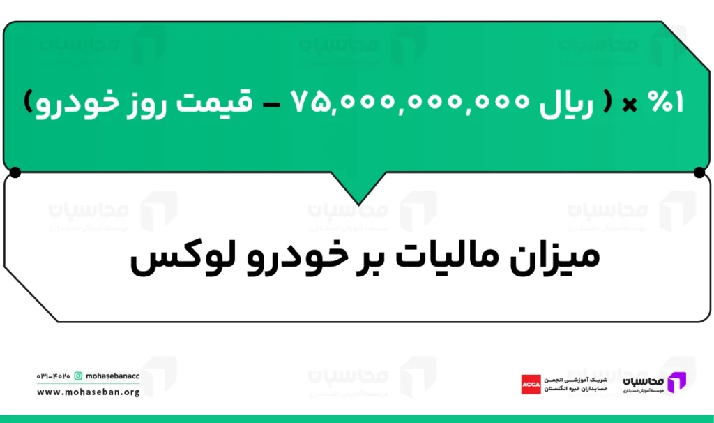 مالیات خودروهای لوکس ۱۴۰۵؛ نحوه محاسبه و پرداخت 3 نحوه محاسبه مالیات خودروهای لوکس