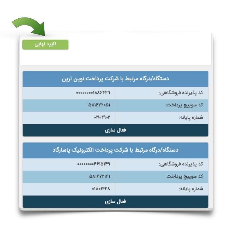 مالیات درگاه پرداخت اینترنتی؛ نحوه محاسبه + مشاغل معاف 6 مرحله ۵ – تأیید و نهاییسازی درخواست