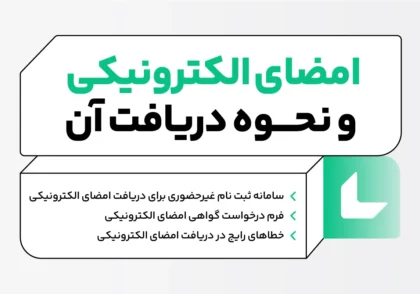 نحوه دریافت گواهی امضاء الکترونیکی